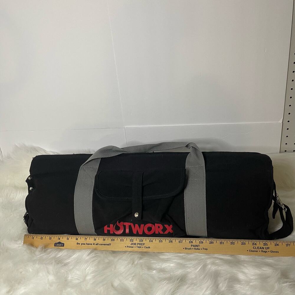 Hotworx Bag Only Shoulder Duffel Yoga Mat Towel Carry-on Black + Gray Strap